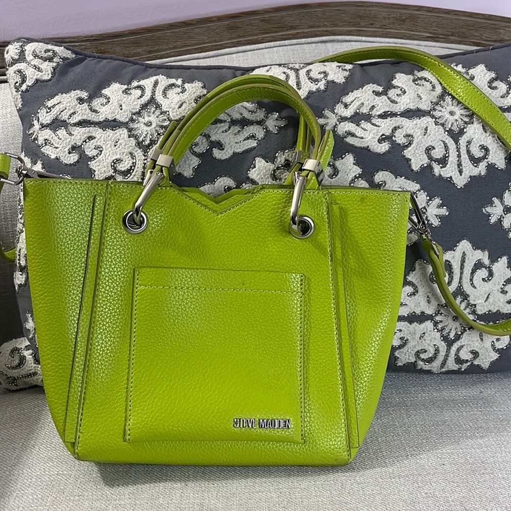 Steve Madden neon green handbag and crossbody